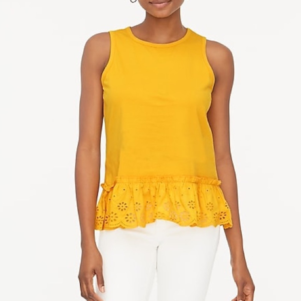 (NWT) J. Crew Factory Eyelet-Hem Tank Top